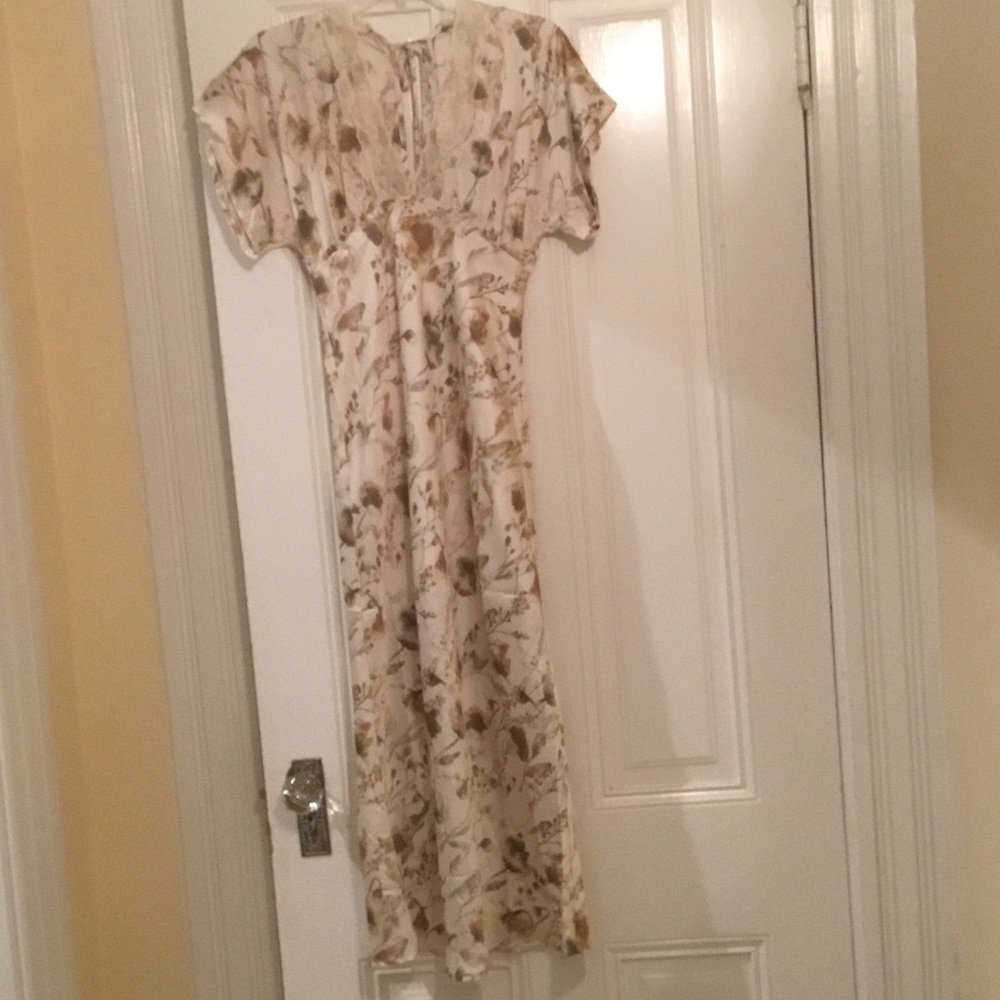 By Together Cream Floral Maxi Dress